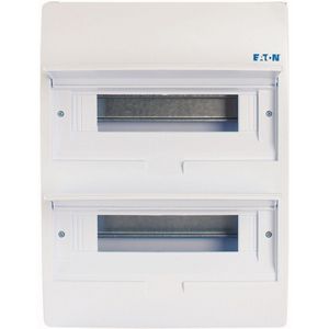Installatiekast, opbouw, IP40, 2x12TE, deur wit Eaton