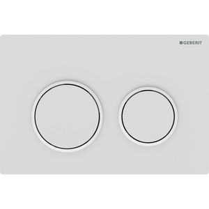 Bedieningsplaat 2-toets Omega20 ROUND matwit/wit/matwit