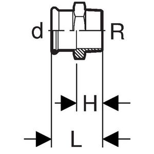 Puntstuk MAPRESS C-STAAL 35x1.1/2"bt.