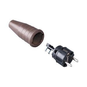 Volrubber contactstop 16A 250V bus/randaarde greep VVE=100