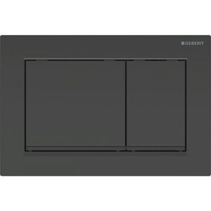 Bedieningsplaat 2-toets Omega20 SQUARE (voorheen Omega30) zwart/matzwart/zwart