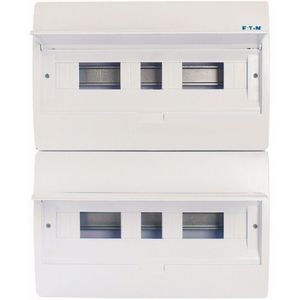Installatiekast, opbouw, IP40, 2x18TE, deur wit Eaton