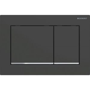 Bedieningsplaat 2-toets Omega20 SQUARE (voorheen Omega30) matzwart/chroom/matzwart