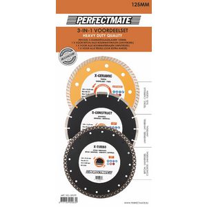 Diamantzaagbladen 3-in-1 voordeelset SP07P