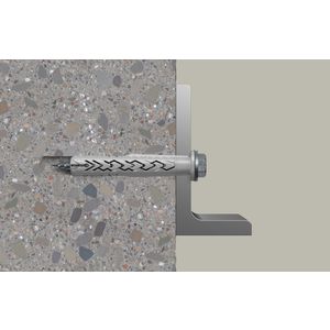 Constructieplug+zeskantbout SXRL 10X80 FUS VVE=50