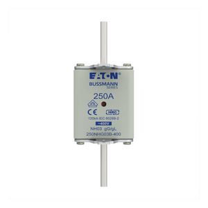 Zekering laagsp. 250A AC 400V NH03 gL/gG dubbele mel VVE=3