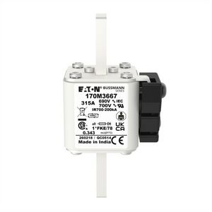 Zekering h. snelheid 315A AC 690V 200kA compact 1 45x VVE=6