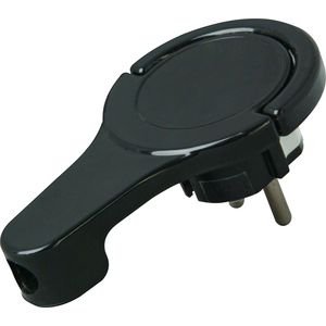 Stekker RA kunststof CEE 7/VII haaks vlak zwart VVE=3