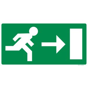 BORD 150x300 VLUCHTROUTE GROEN/WIT (809-312201)