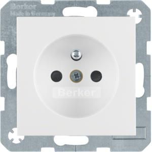 Wandcontactdoos penaarde schroef berker S.1/B.3/B.7 polar wit glans