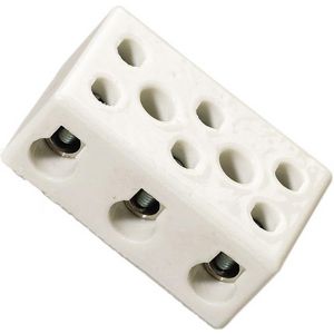 Kroonblok 3-polig 6mm² porcelein B6-3E VVE=50
