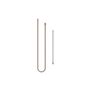 Metalen doucheslang 2delig 1/2"x3/8"x2250mm Brons gebors.