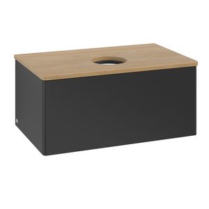 Wastafelonderkast Antao 800x360x500mm Black Matt Lacquer L30011PD