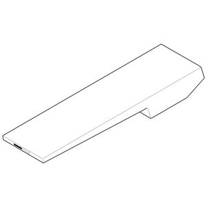 Greep v. wastafel staand Hendel 47x22x186mm Champagne