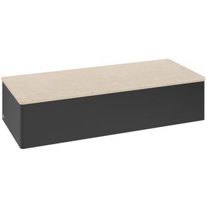 Sideboard Antao 1200x268x500mm Black Matt Lacquer L41003PD