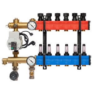 Vloerverw. verdeler 4802 E-pomp onder 60-250 l/u 6-groeps