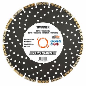 Twinner diamantzaagblad 230mm asgat 22.23mm