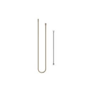 Metalen doucheslang 2delig 1/2"x3/8"x2250mm Light Gold
