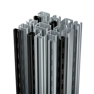 Lengte a 2m. Montagerail R2 zwart gelakt 34x20mm VVE=20
