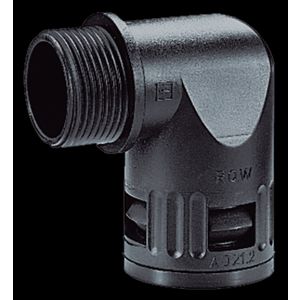 Slangwartel haaks kunststof koni. M20 IP66 Ø18,5mm grijs VVE=50