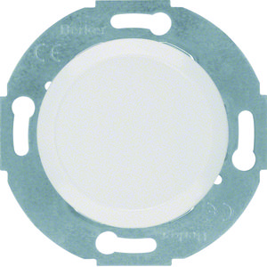 Blindplaat+sokkel en spreidklemmen Serie 1930/Glas polarwit