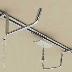 Montageset kapstokgoot tbv plafondmon betonschr 6x40 VVE=100