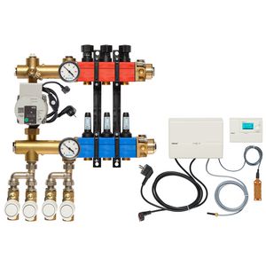 Vloerverw.verdeler 4860 4-pijps E-pomp OA. 10-145l/u 3-groeps