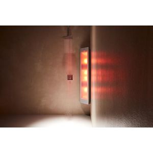 Sunshower SQUARE hoek-opbouw COMBI White 30x145x23cm Infrarood+UV