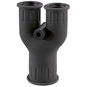 Y-stuk TPE kunststof Ø21,2mm - 2x Ø21,2mm zwart IP66 VVE=10