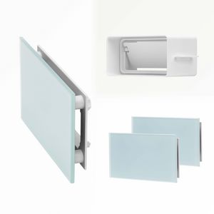 Ventilatieroosterset (2 st) White 150x90mm v.kanaal 110x54mm