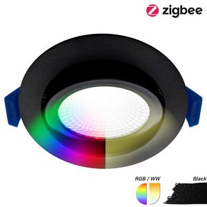 ED-10080 Zigbee LED Spot 6W RGB-CW Round Black IP54