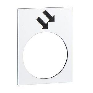 Houder 30x40mm + etiket 8x27mm Wit symbool XB4/XB5