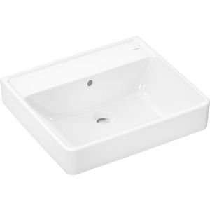 Geslepen opzetwastafel 550x480mm zonder kraangat met overloop wit Xanuia Q