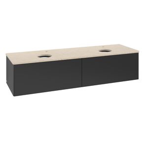 Wastafelonderkast Antao 1600x360x500mm Black Matt Lacquer K39053PD