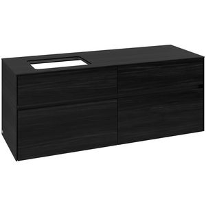 Wastafelonderkast Collaro 1400x548x500mm Black Oak C117B0AB