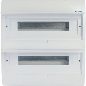 Installatiekast inbouw IP40 2x18TE deur wit