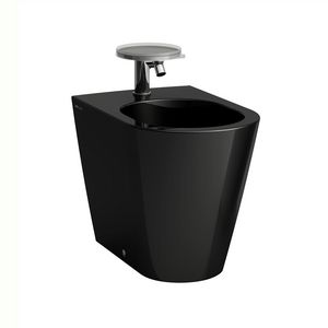 Staand bidet 1 kraangat met gesloten zijden glossy black