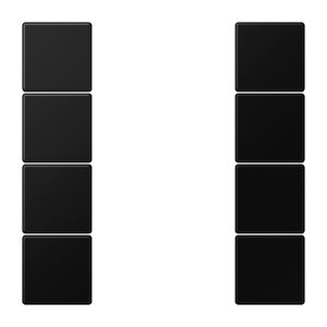 Tastafdekking F50 LS 4-voudig mat zwart KNX/eNet