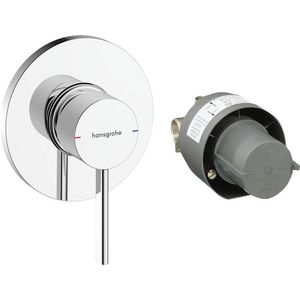1-hendel shower mixerset concealed installation Zesis S chroom
