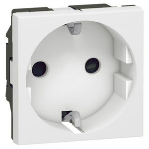 Wandcontactdoos 1voudig kv steek 2 modulen wit Mosaic VVE=10