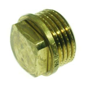 plug 1/2"bt. messing DZR (DeZinc. Resistant)
