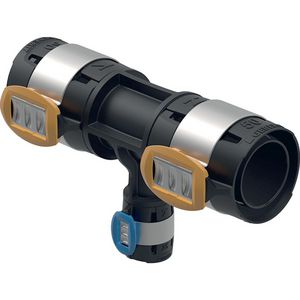 T-koppeling verlopend FLOWFIT pers 63x25x63mm PPSU