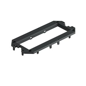 Afdekplaat voor UT3, 3 Modul45 165x76x4 zwart 90 VVE=10