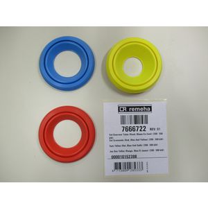 Set doorvoer tulen rood, blauw en geel 200- 300kW