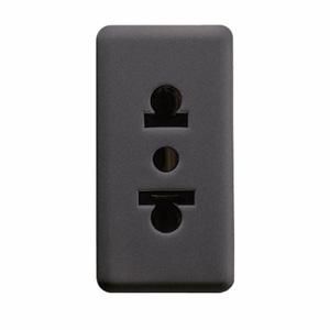 EURO-AMERICAN STANDARD SOCKET- 250/125V ac-2P+E 15A VVE=5