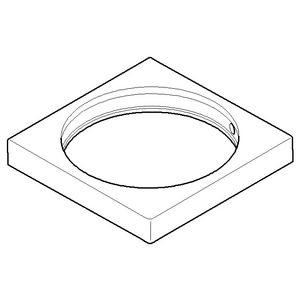 Rozet 60x60x9x52,6mm Platina