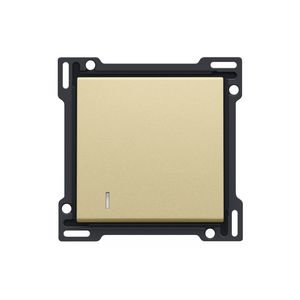 Afwerkingsset lens enkelvoudige schakelaar/knop gold