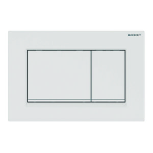 Bedieningsplaat 2-toets Sigma20 SQUARE (voorheen Sigma30) 2-toets plaat+toetsen: matwit designstroken: wit EtC