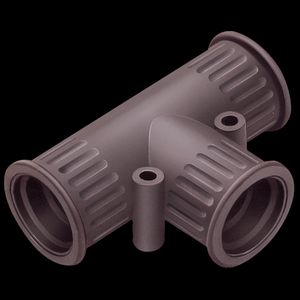 Kunststof T-stuk 2x Ø15.8mm IP68/ IP69K zwart VVE=10