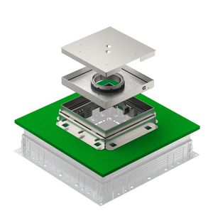 Vloercassette rechthoekig buishuis RVS